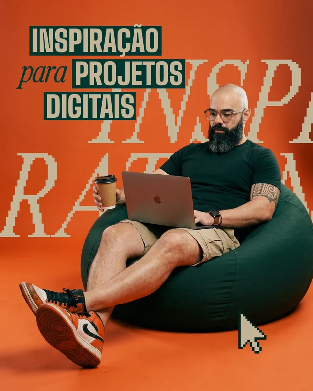 Inspiração para projetos digitais: Leo Becker usando um notebook.