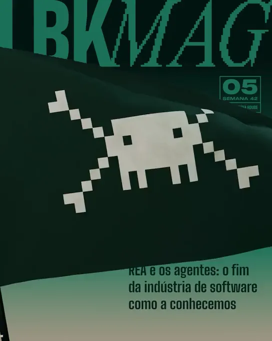 Capa da LBK Mag 05 com a bandeira pirata em pixels, animação em loop